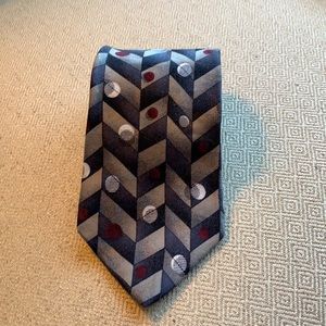 Ashberry Geometric Print Silk Tie